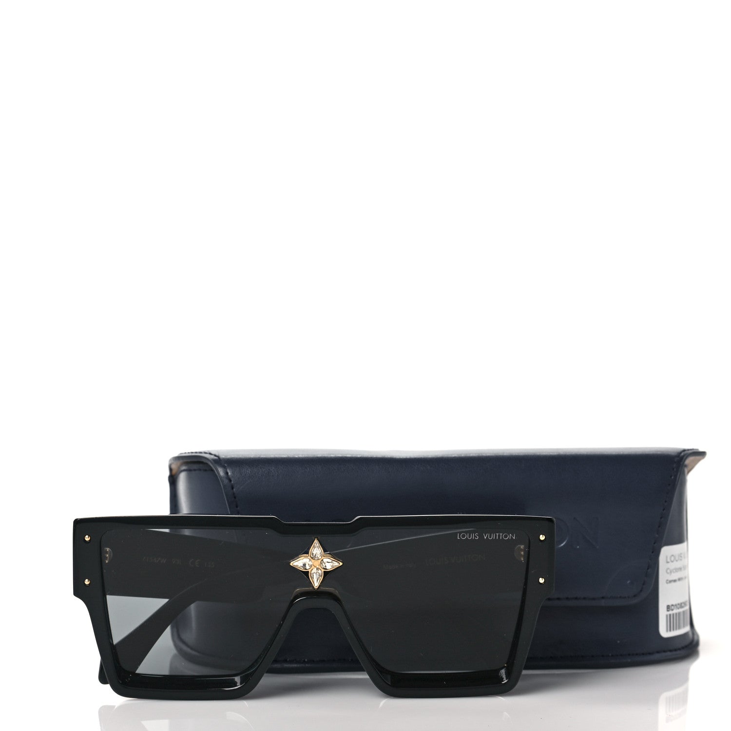 Louis Vuitton Acetate Swarovski Crystal Cyclone Sunglasses Z1578W Black 7 of 7
