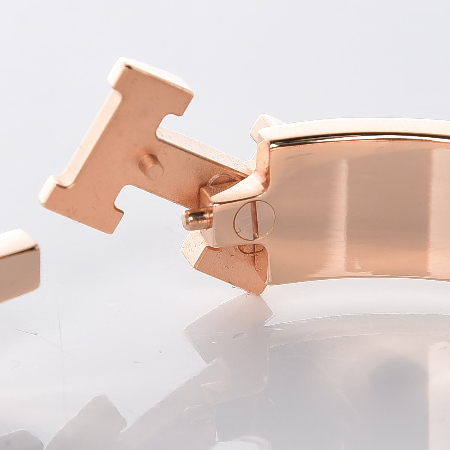 Hermes Enamel Narrow Clic Clac H Bracelet PM Craie 4 of 9