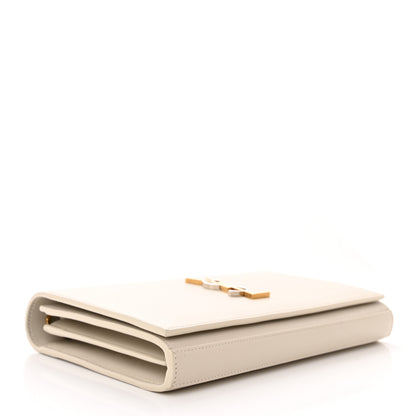 Saint Laurent Smooth Calfskin Tri-Metal Cassandre Wallet On Chain WOC Crema Soft 4 of 10