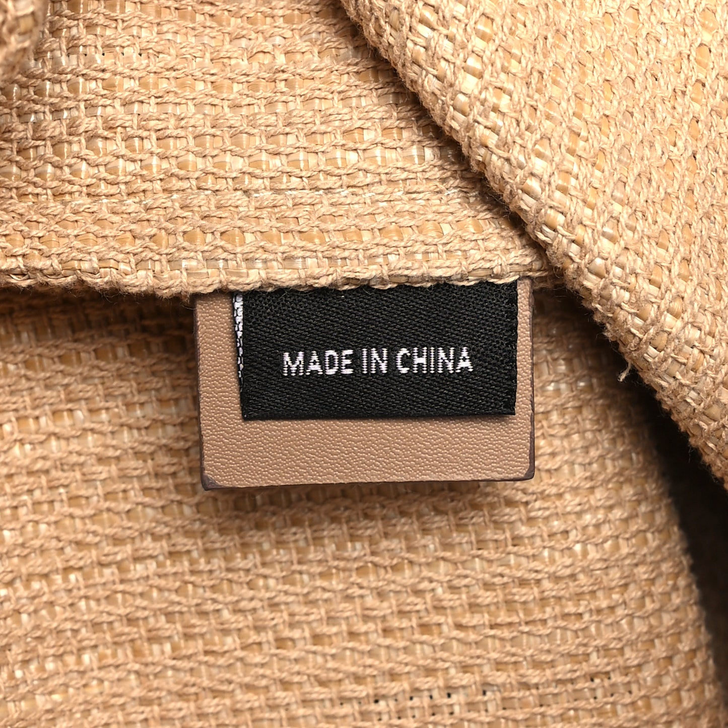 Raffia Logo Tote Naturale