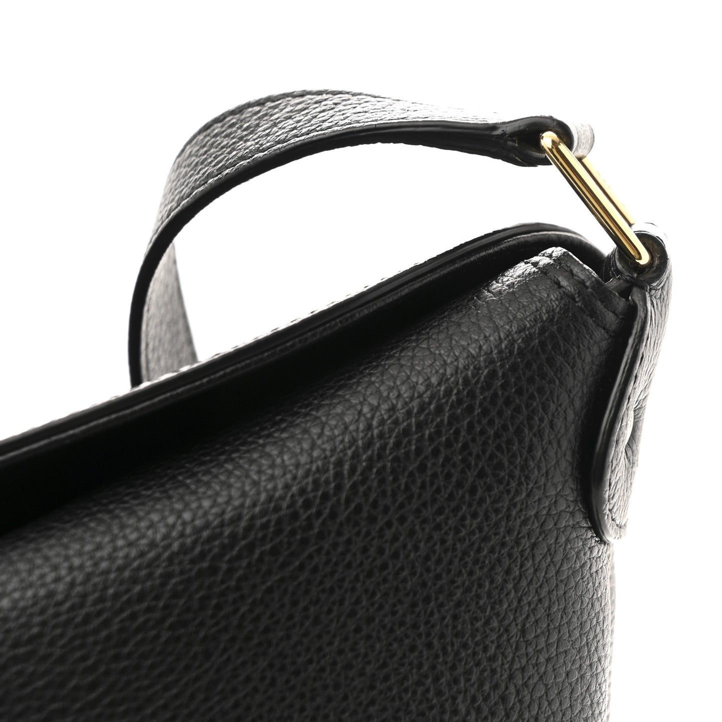 Soft Grained Calfskin Medium Bucket Bag Black