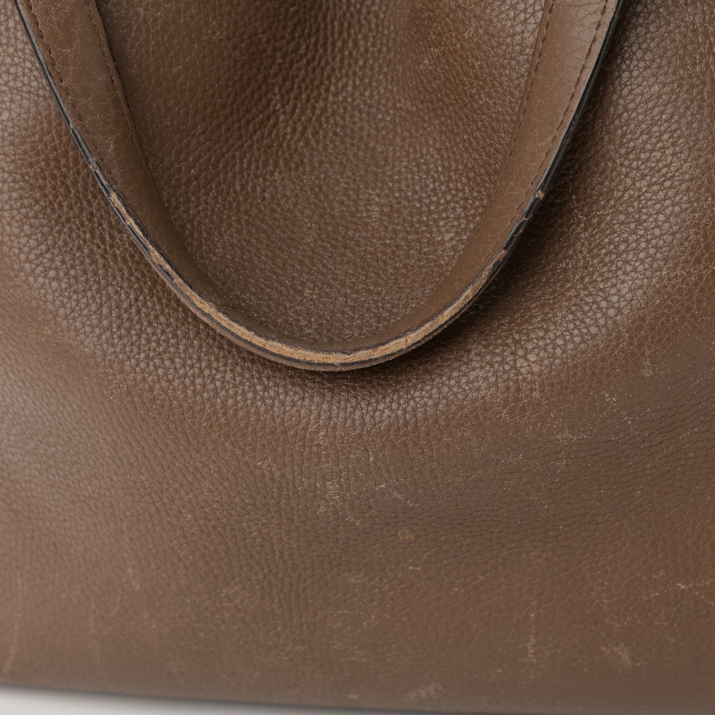 Pebbled Calfskin Medium Soho Shoulder Bag Brown