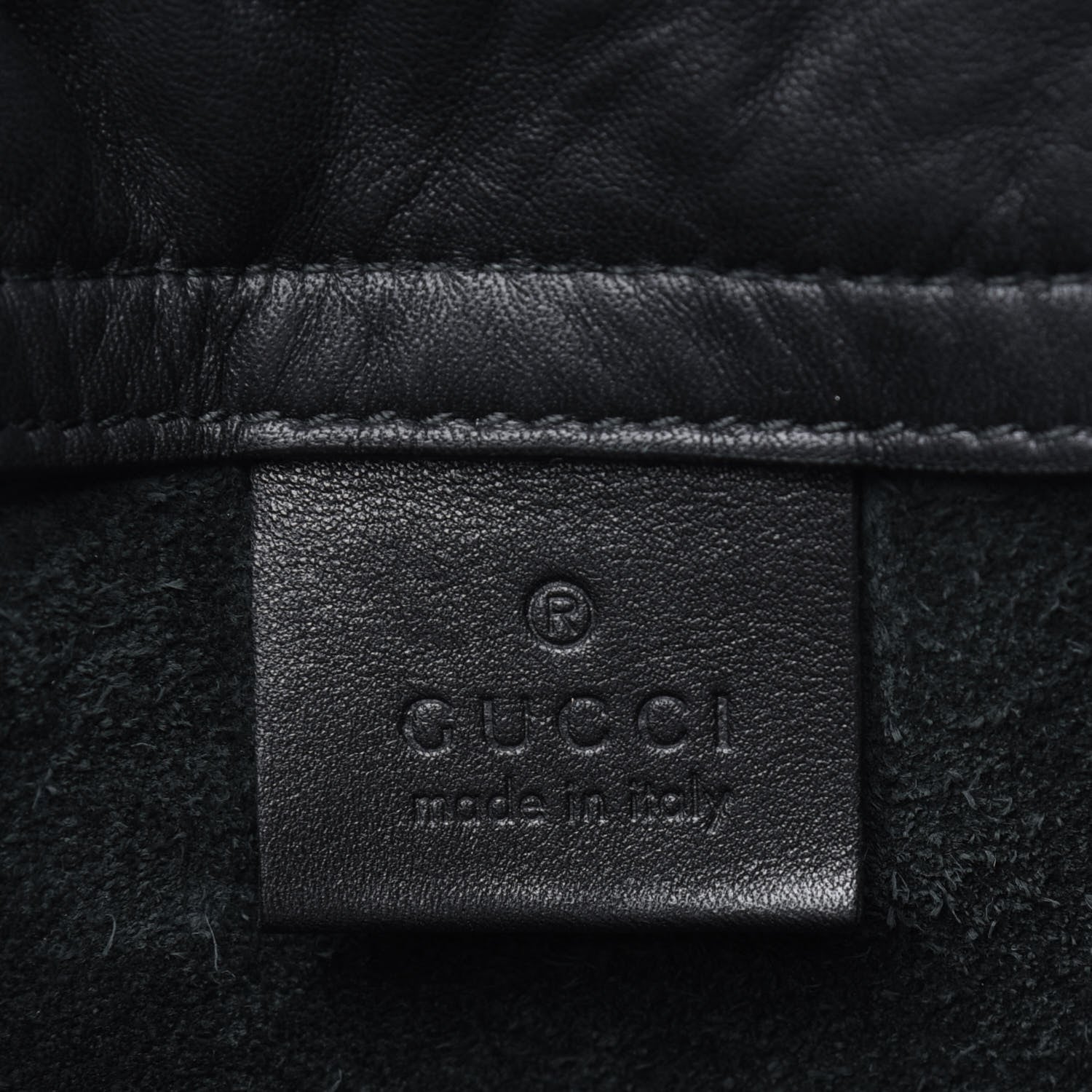 Gucci Calfskin Coco Capitan Logo Drawstring Backpack Black 2 of 3