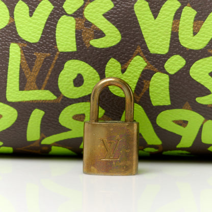 Louis Vuitton Monogram Graffiti Speedy 30 Green 8 of 15