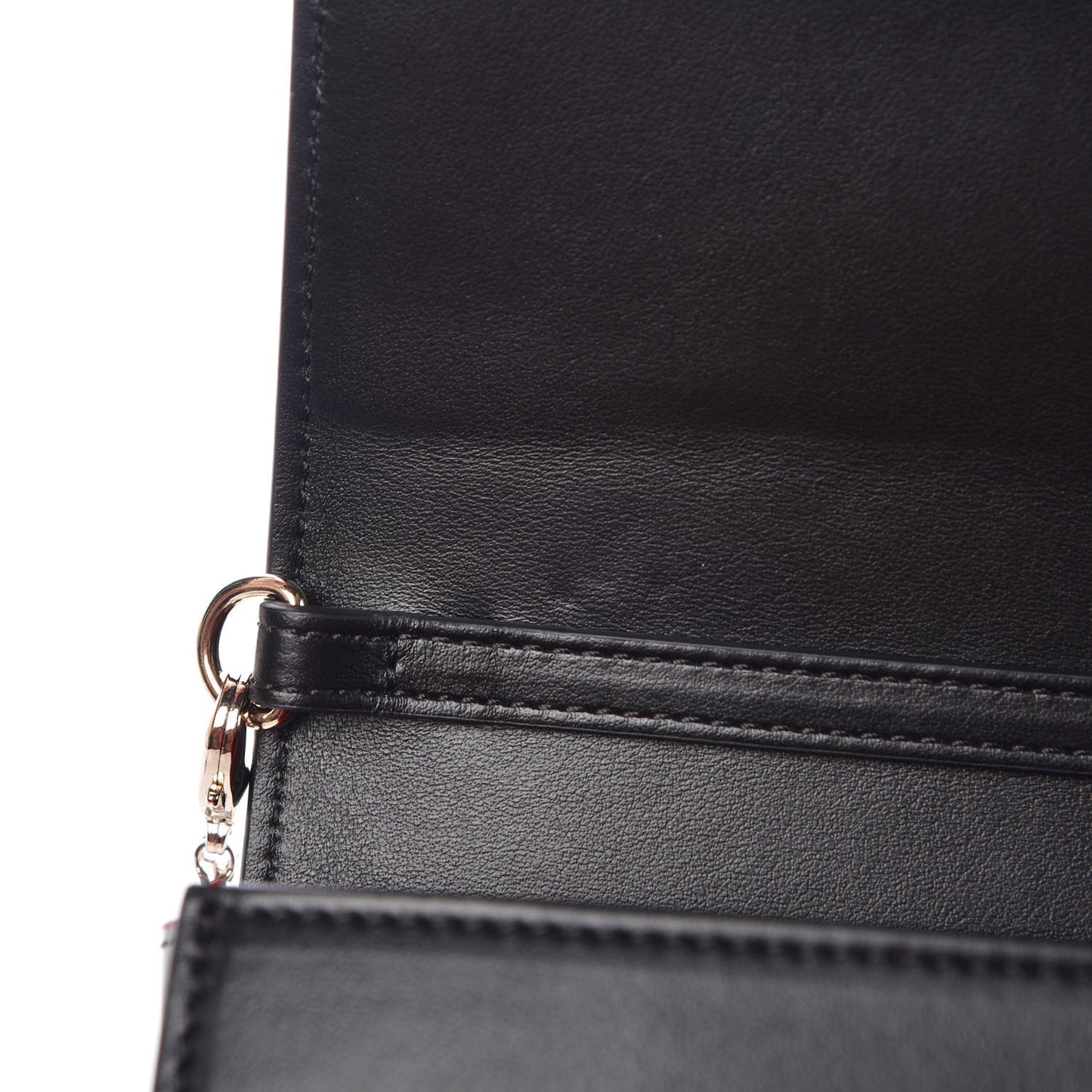 Calfskin Patent Leopard Spikes Paloma Clutch Black