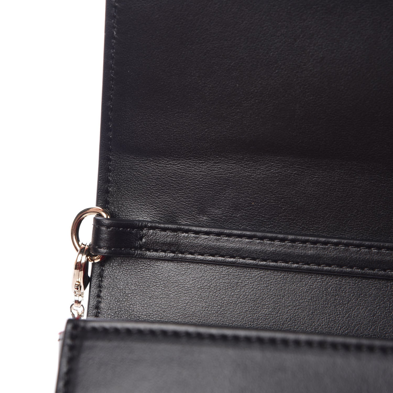 Christian Louboutin Calfskin Patent Leopard Spikes Paloma Clutch Black 9 of 10