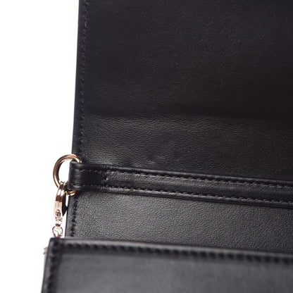 Christian Louboutin Calfskin Patent Leopard Spikes Paloma Clutch Black 9 of 10