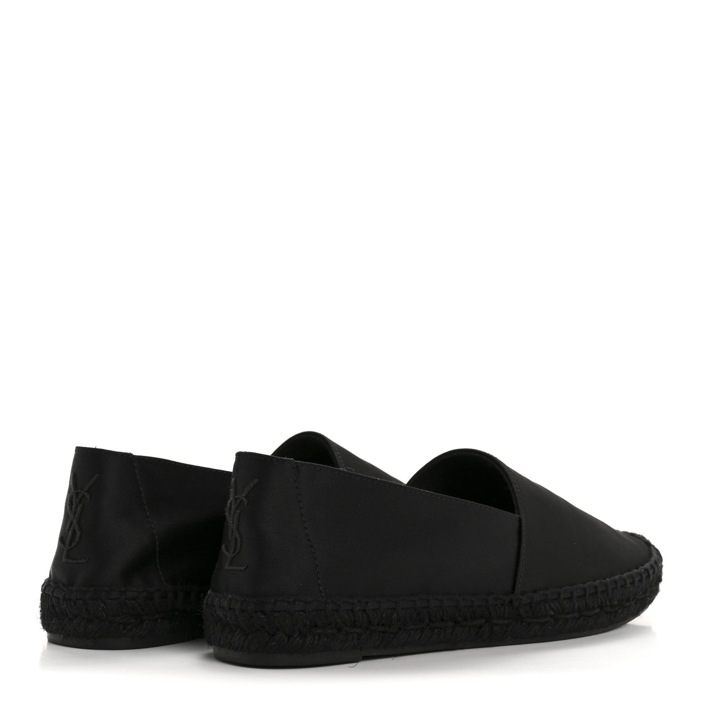 Crepe Satin Elba Espadrilles 38 Black