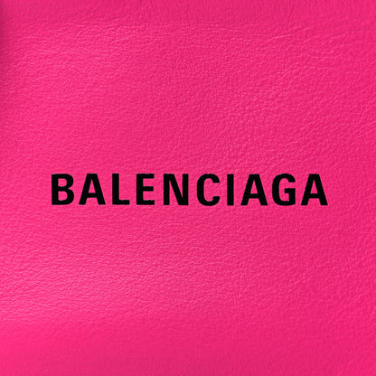 Balenciaga Calfskin Logo XS Everyday Camera Bag Rose Magenta Black 8 of 10