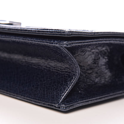 Christian Dior Crackled Deerskin Medium Diorama Flap Bag Navy 10 of 11