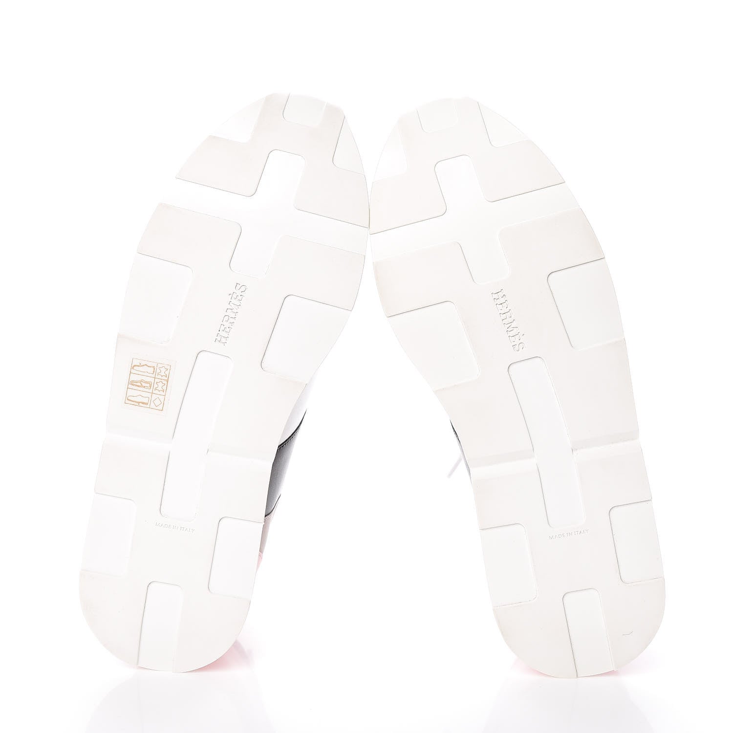 Hermes Calfskin Rebus Sneakers 38.5 Rose Aube Black White 5 of 18