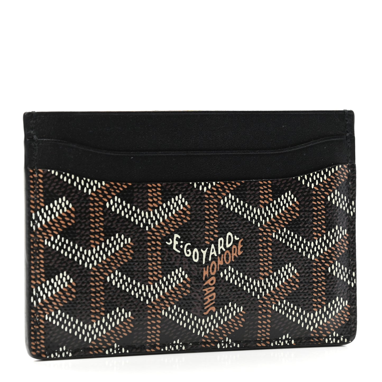 Goyardine Saint Sulpice Card Holder Black