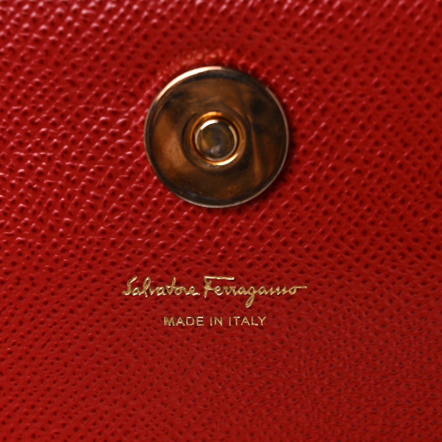Salvatore Ferragamo Hammered Calfskin Donna Bow Clutch Red 11 of 15