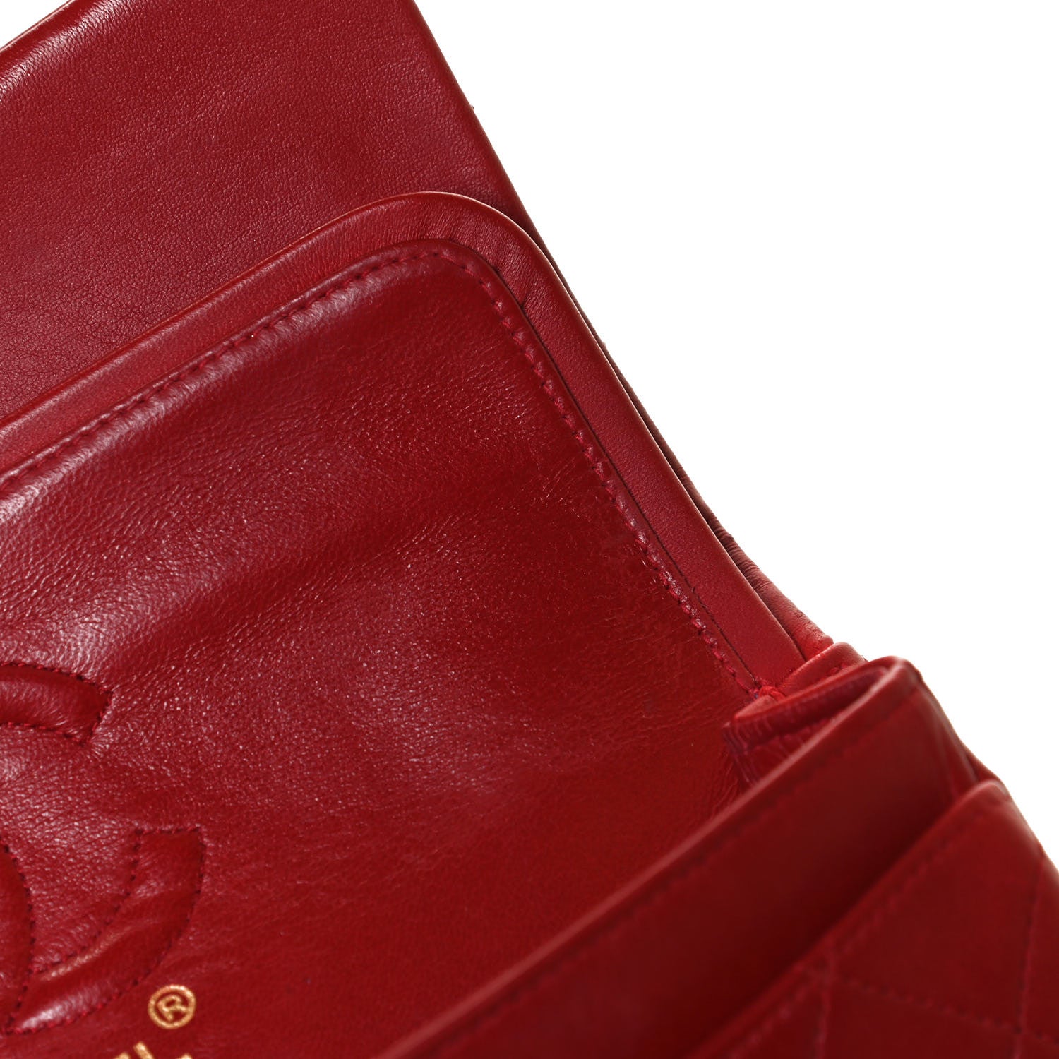 Chanel Lambskin Quilted Small Double Flap Red 16 of 17