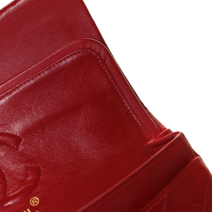 Chanel Lambskin Quilted Small Double Flap Red 16 of 17