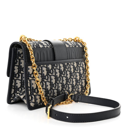Christian Dior Oblique 30 Montaigne Chain Flap Bag Blue 3 of 9