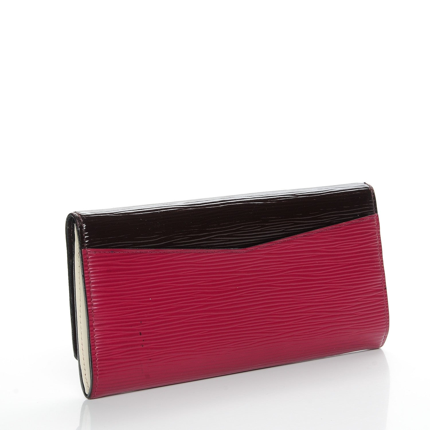 Louis Vuitton Electric Epi Flore Wallet Tri-Color Prune 3 of 8