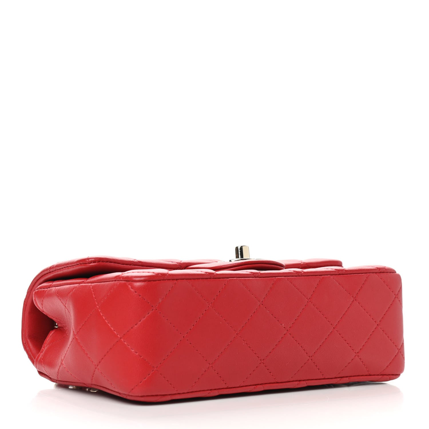 Chanel Lambskin Quilted Mini Rectangular Flap Red 4 of 9