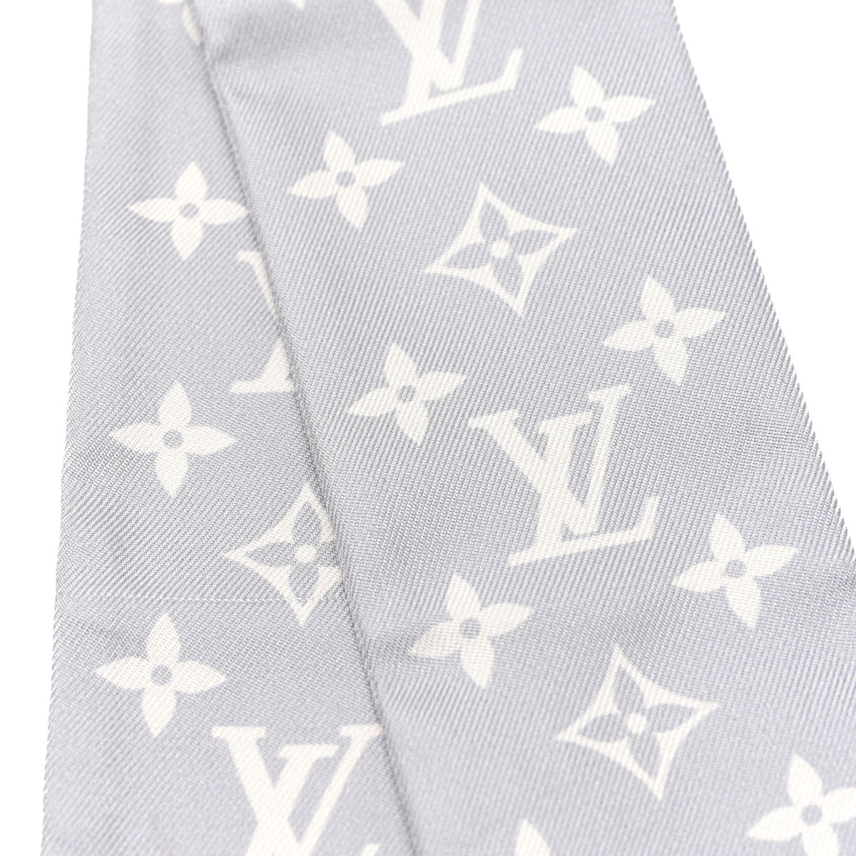 Silk Monogram Silhouette BB Bandeau Grey White