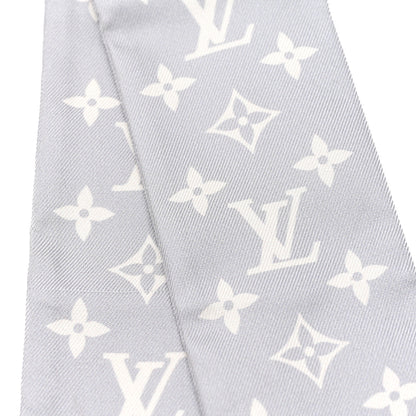 Louis Vuitton Silk Monogram Silhouette BB Bandeau Grey White 5 of 5
