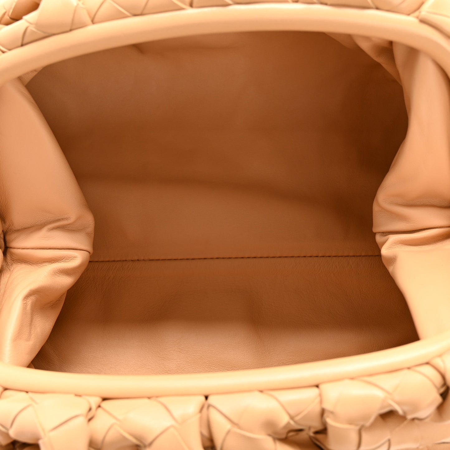 Nappa Maxi Intrecciato The Pouch Oversized Clutch Almond