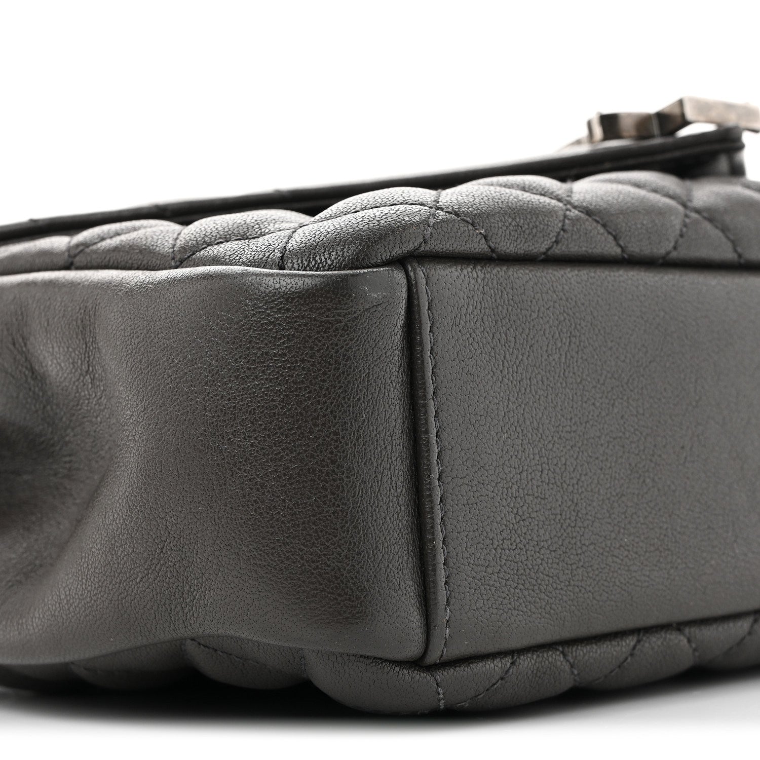 Saint Laurent Sheepskin Tri-Quilt Monogram Medium College Bag Coal 9 of 12