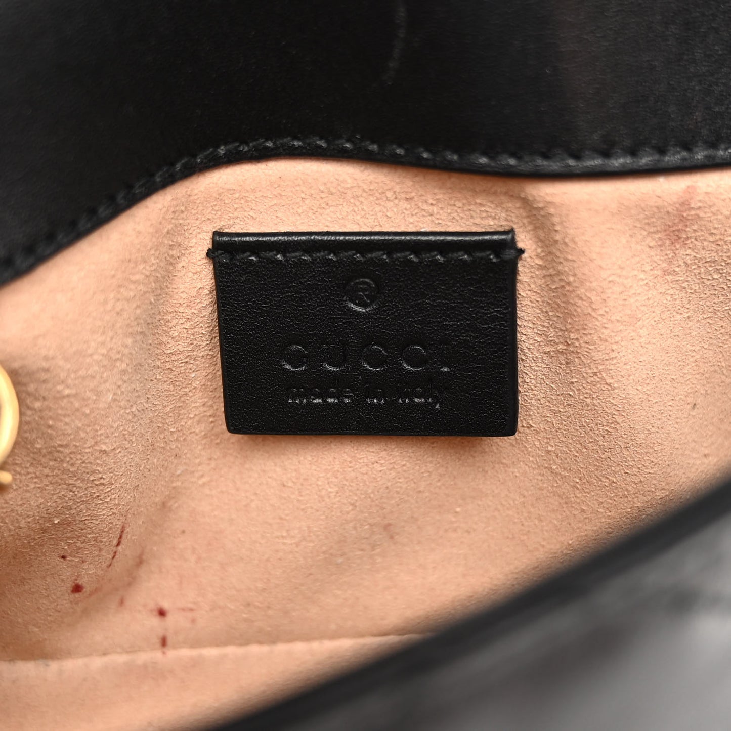 Calfskin Matelasse Super Mini GG Marmont Shoulder Bag Black