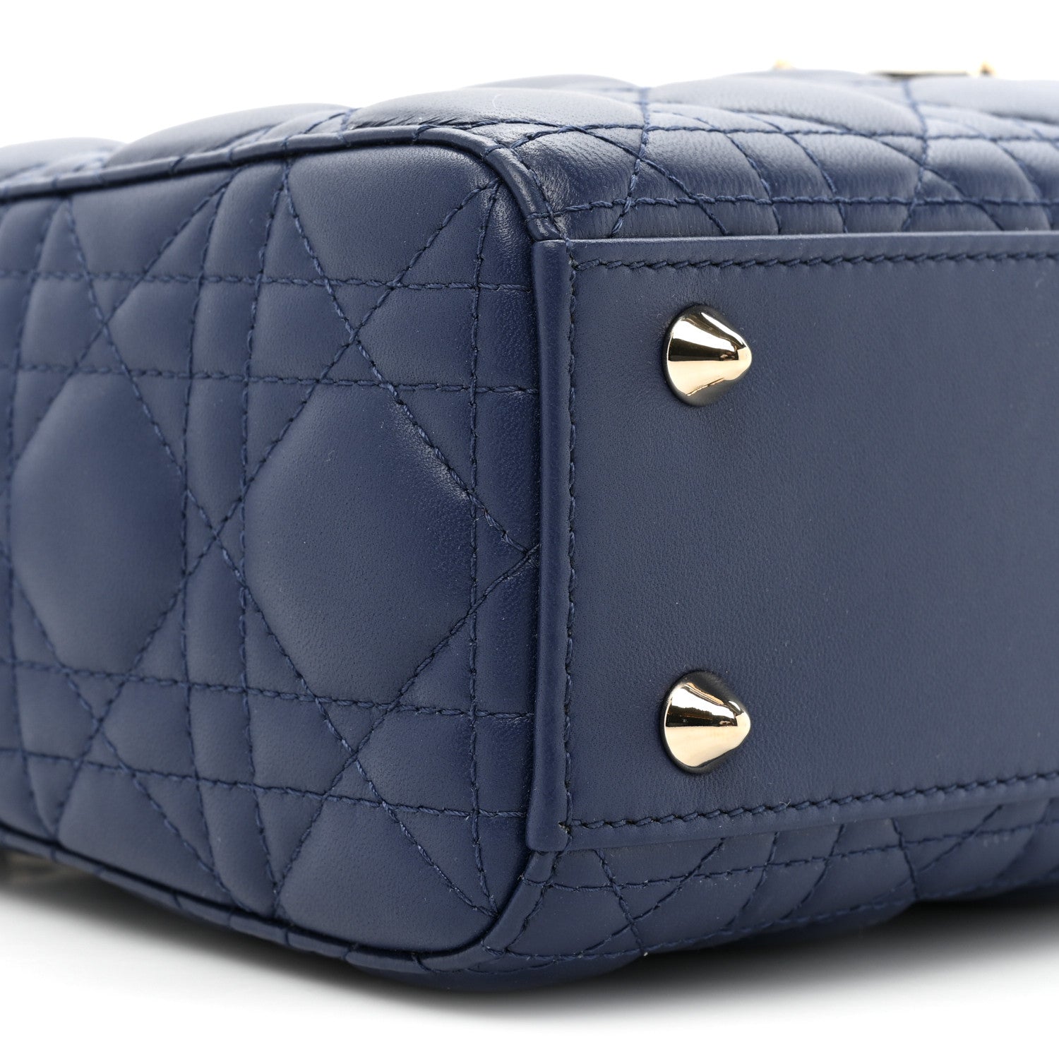 Christian Dior Lambskin Cannage Small My ABCDior Lady Dior Royal Blue 9 of 9