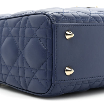 Christian Dior Lambskin Cannage Small My ABCDior Lady Dior Royal Blue 9 of 9