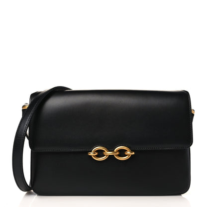 Saint Laurent Smooth Calfskin Le Maillon Satchel Black 1 of 9