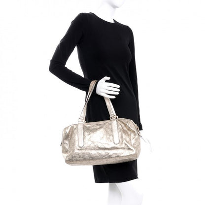 Gucci Metallic Guccissima Boston Gold 2 of 9