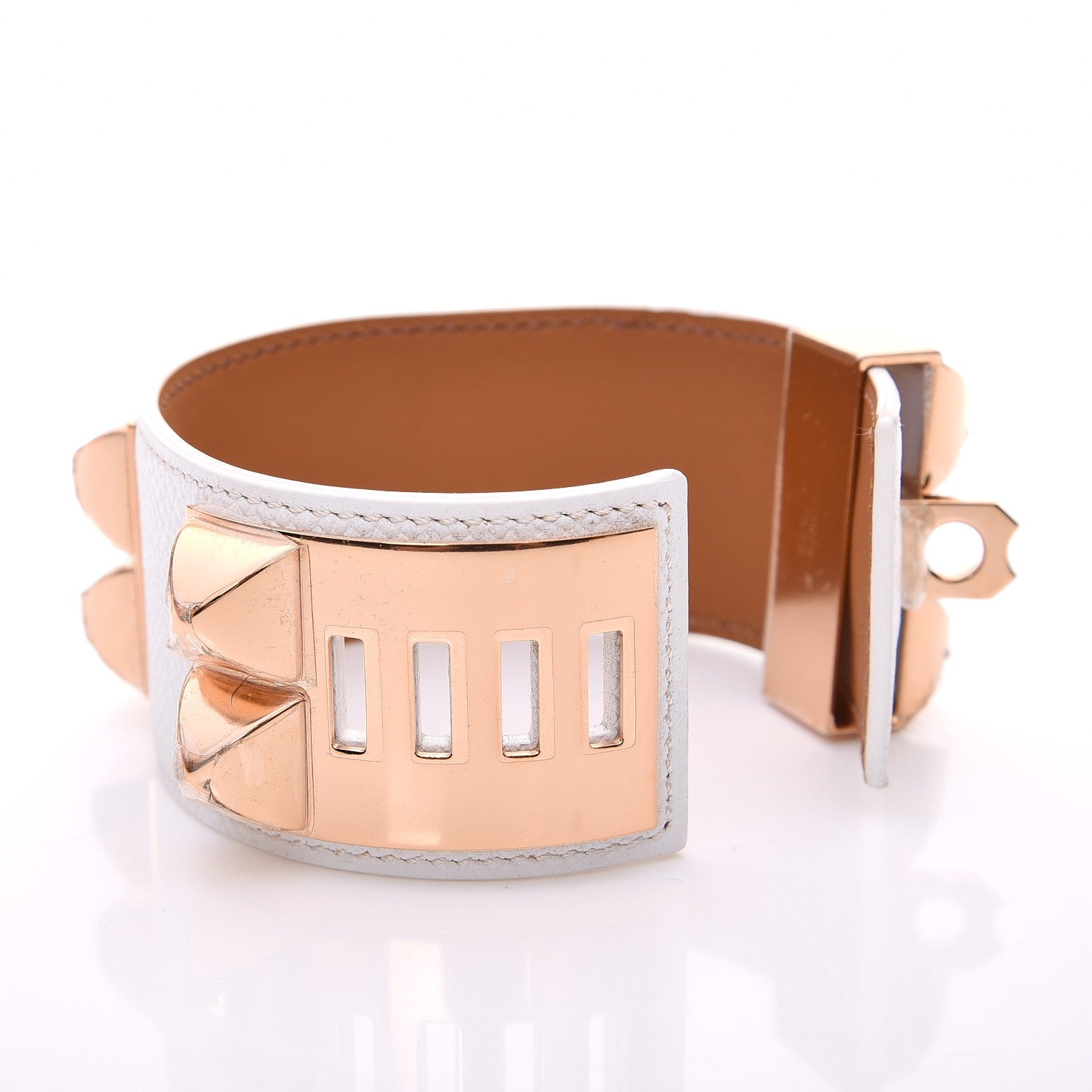 Hermes Epsom Collier de Chien CDC Bracelet T2 White 5 of 9