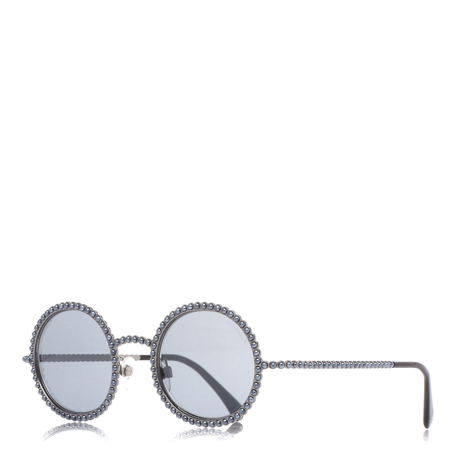 Chanel Pearl Round Sunglasses 71138 Grey 1 of 8