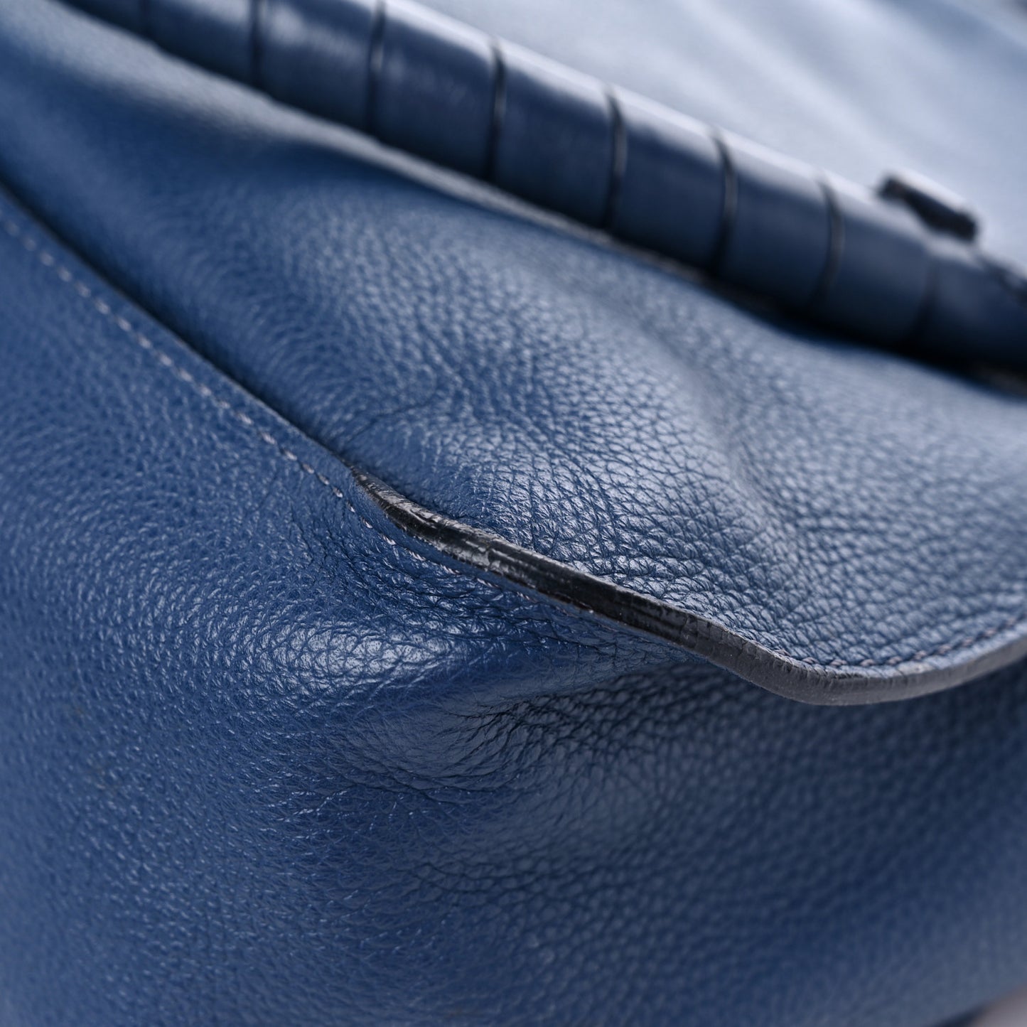 Calfskin Medium Marcie Satchel Royal Navy