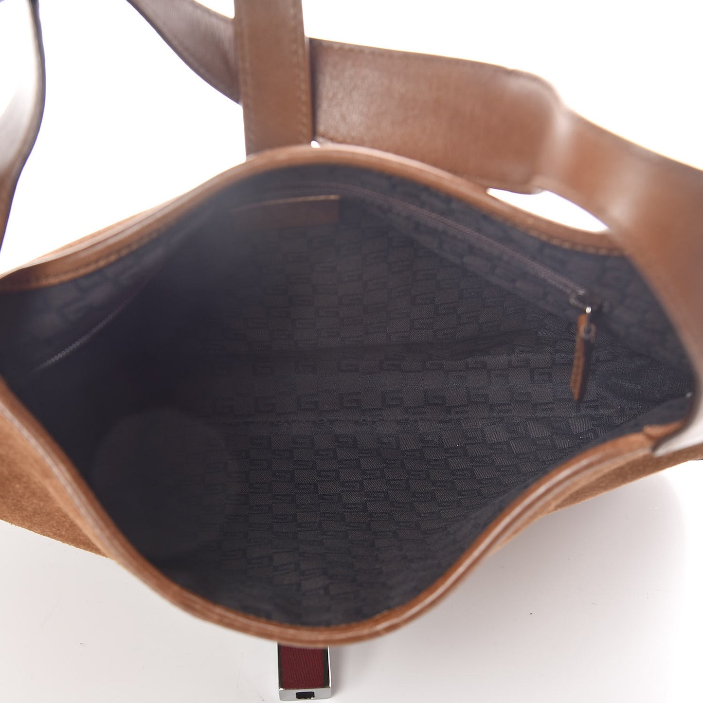 Suede Web Small Jackie O Hobo Light Brown