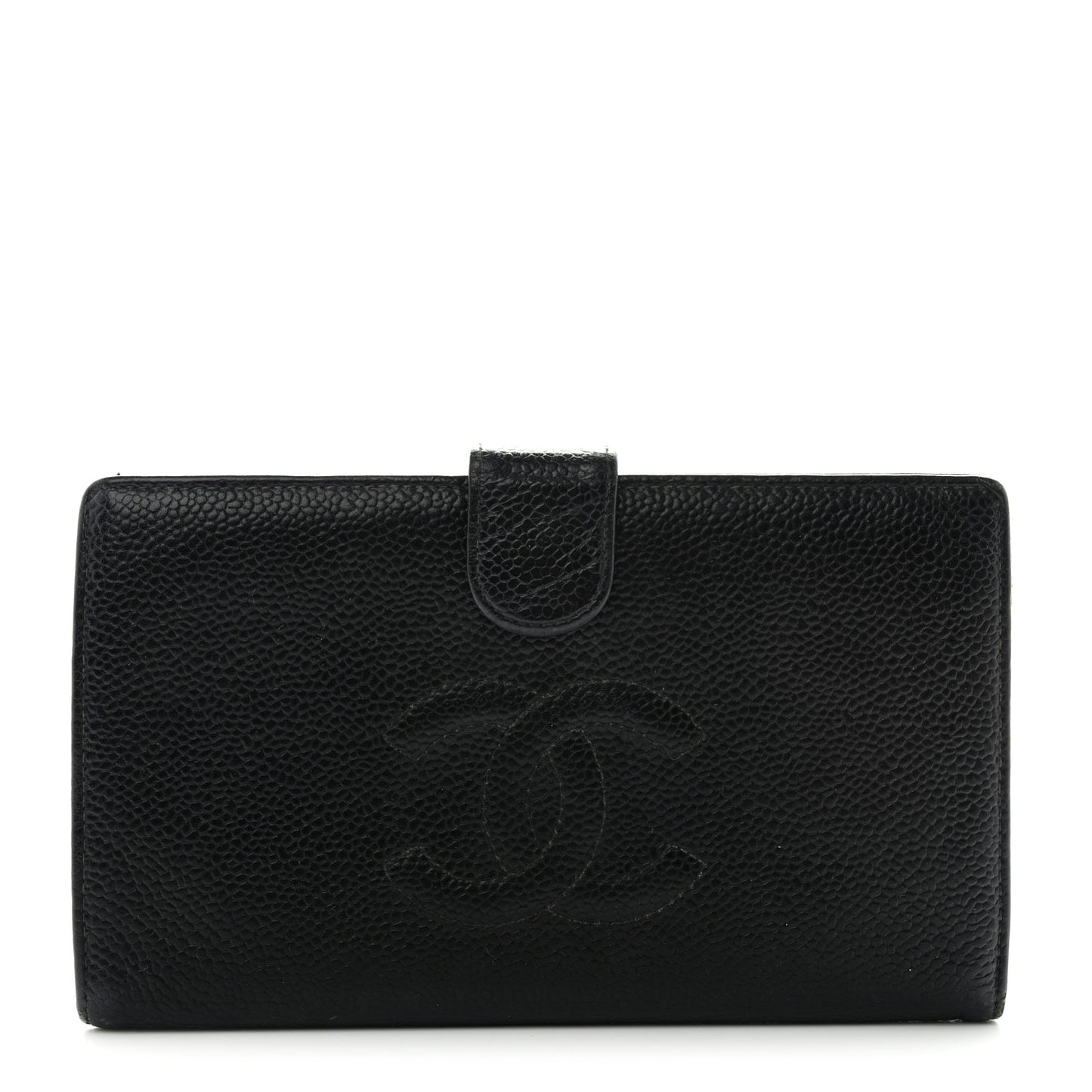Caviar Timeless CC French Wallet Black