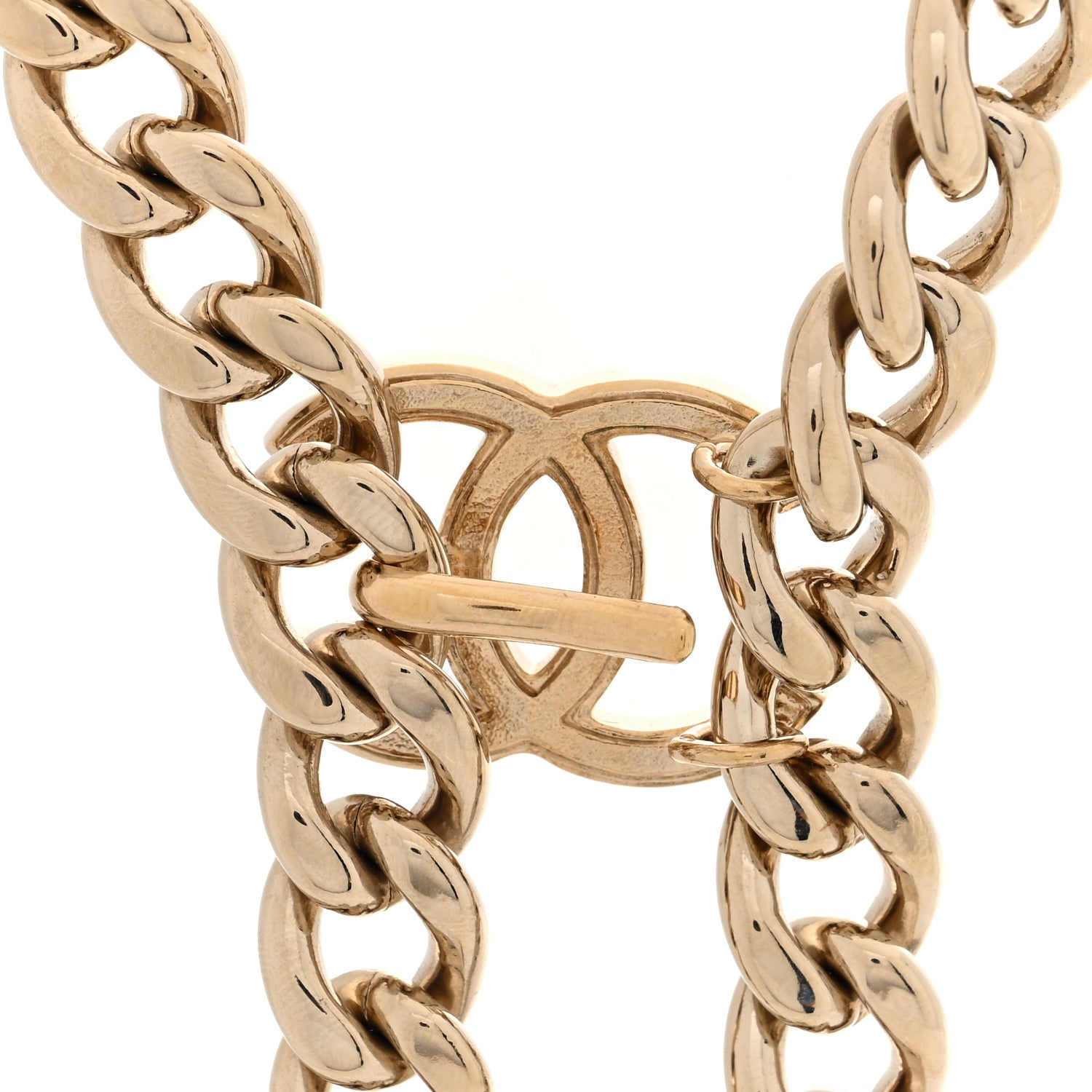Chanel Metal Strass Pearl Lipstick Necklace Pink Gold 5 of 5