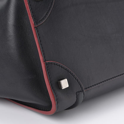 Celine Smooth Calfskin Mini Luggage Black Pink Trim 23 of 27