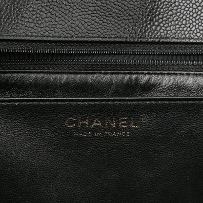 Chanel Caviar Quilted Jumbo Single Flap Black 6 of 11
