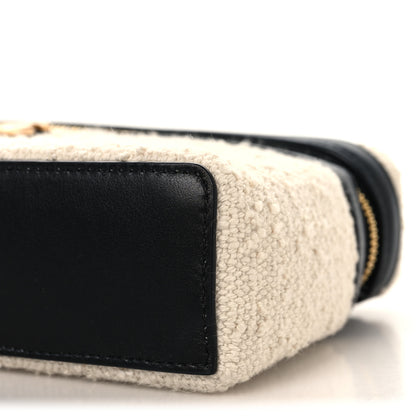 Chanel Boucle Calfskin Top Handle Slim Vanity Case With Chain Ecru Black 10 of 10