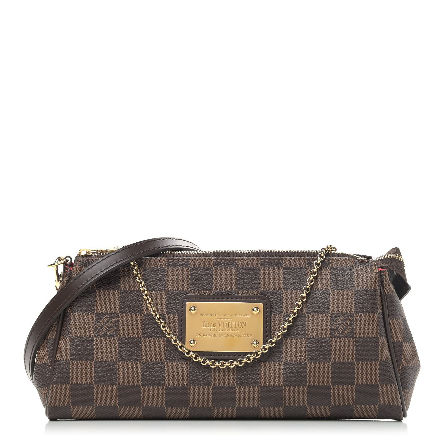 Louis Vuitton Damier Ebene Eva Clutch 1 of 9