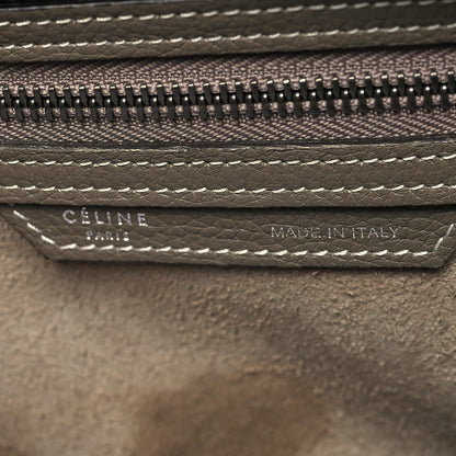 Celine Drummed Calfskin Micro Luggage Souris 6 of 14