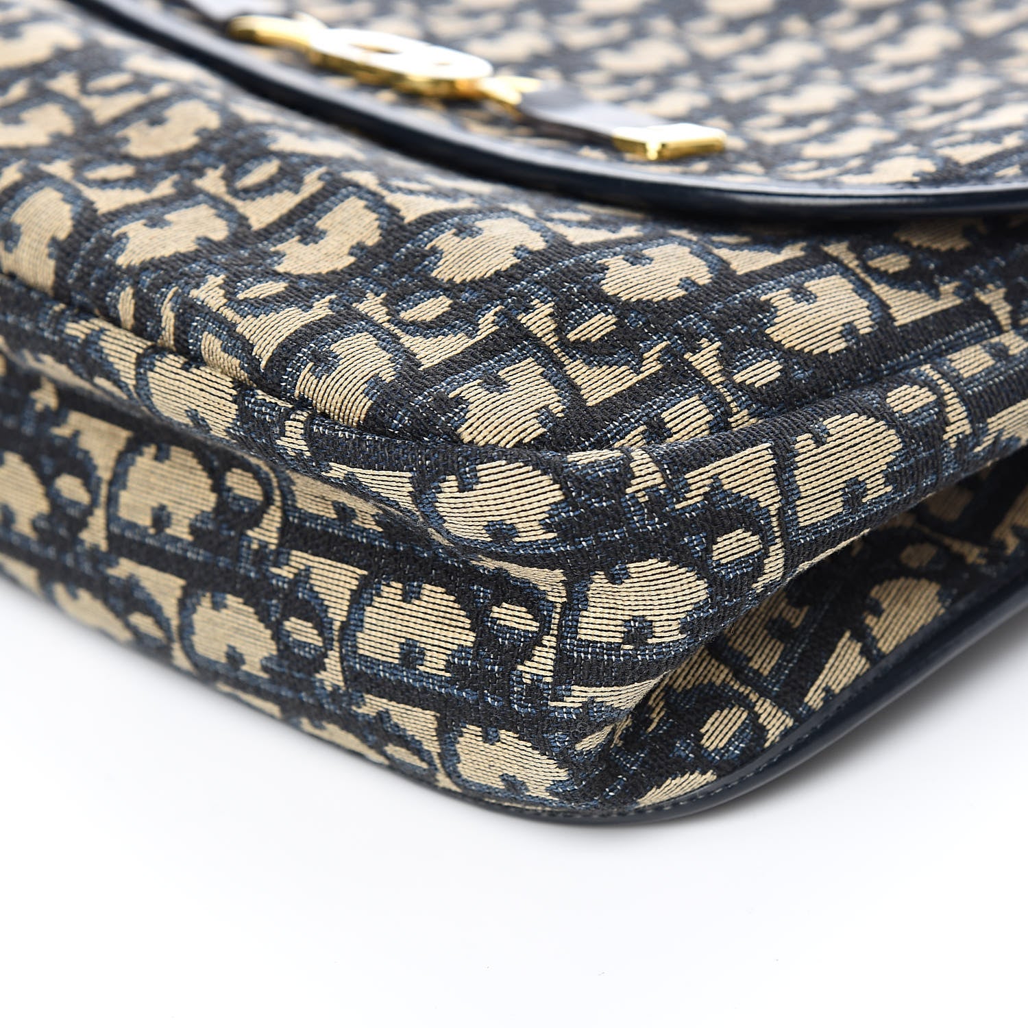 Christian Dior Monogram Flap Navy Blue 8 of 9