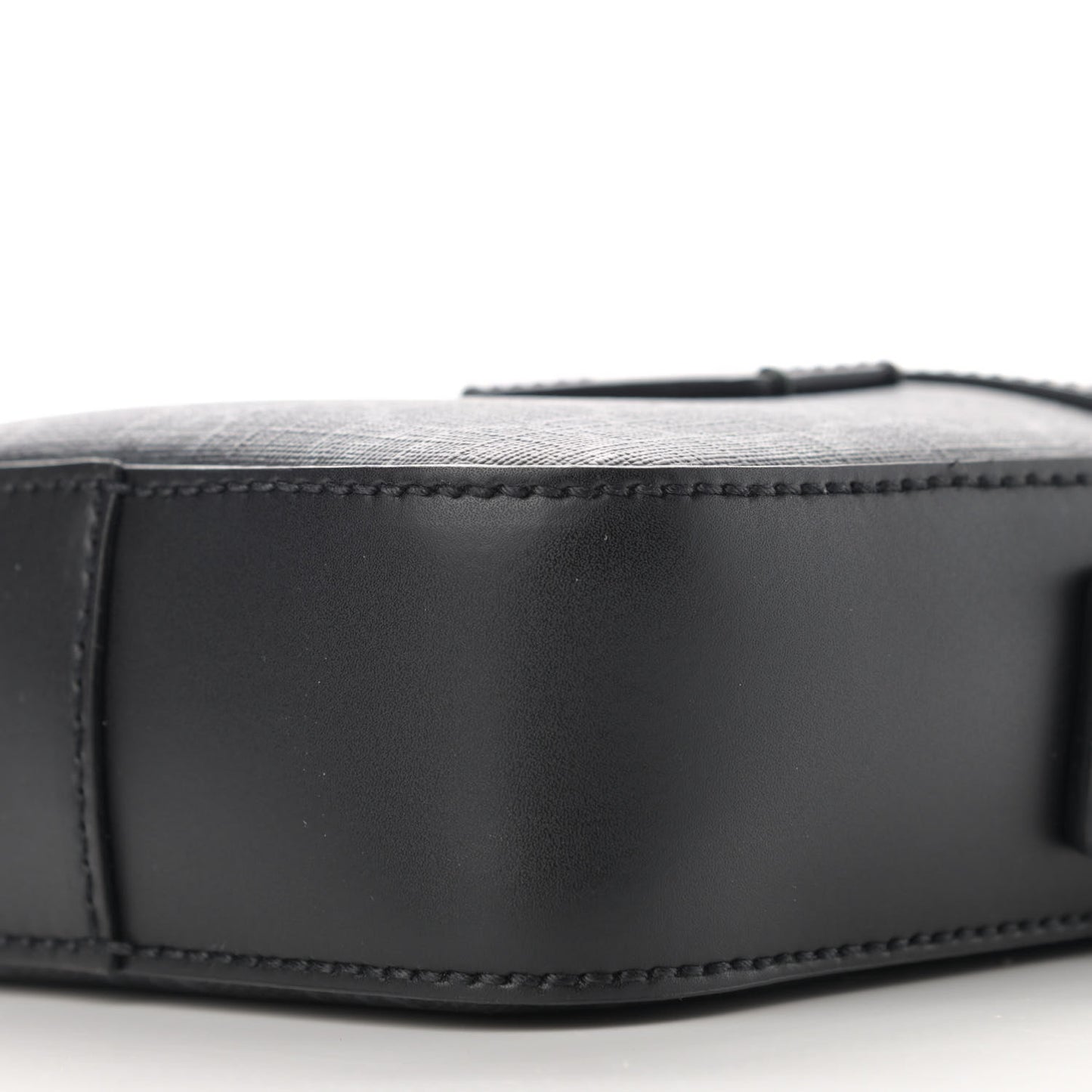 GG Supreme Monogram Appia Calfskin Web Small Camera Messenger Bag Black Grey