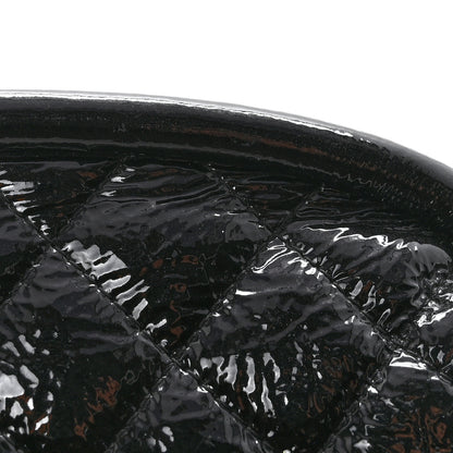Chanel Distressed Patent Quilted Timeless Clutch Black 9 of 11