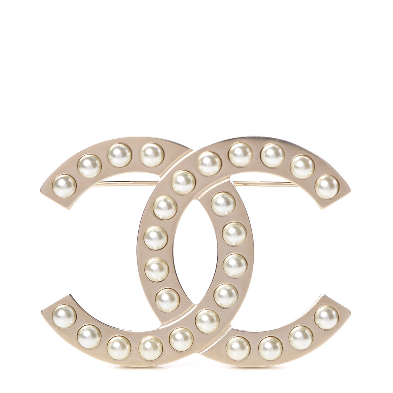 Chanel Pearl CC Brooch Gold 1 of 5