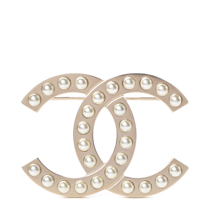 Chanel Pearl CC Brooch Gold 1 of 5