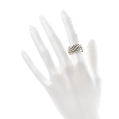 Tiffany Sterling Silver Somerset Mesh Ring 49 4.75 2 of 4