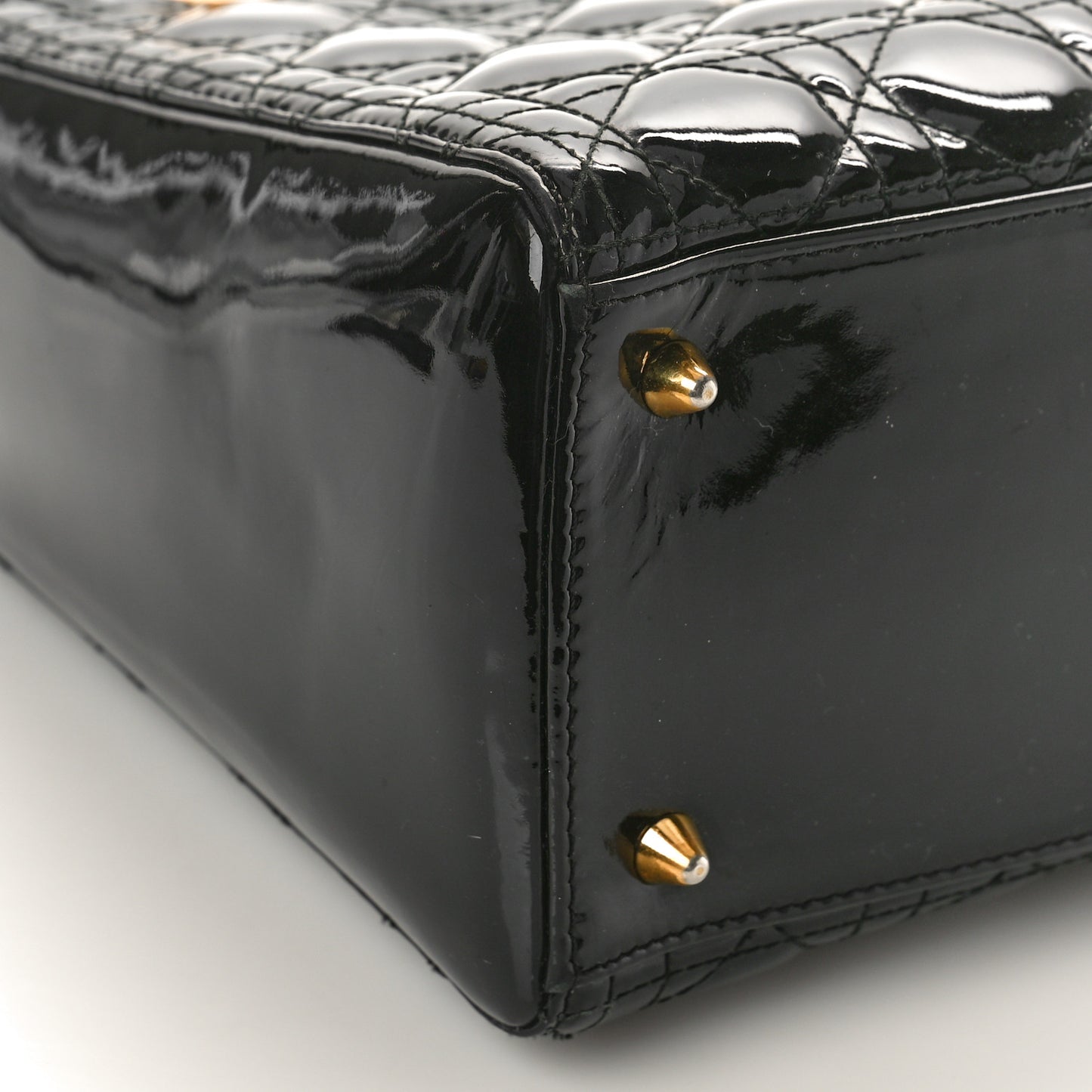Patent Cannage Medium Lady Dior Black