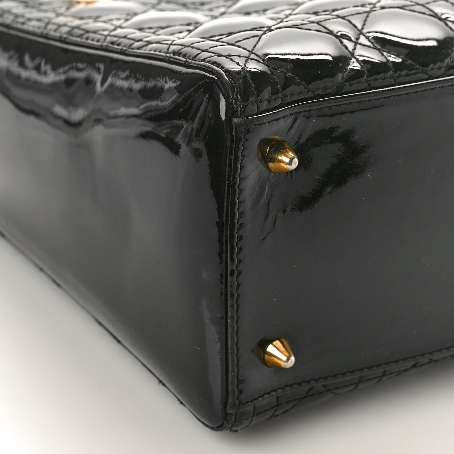 Christian Dior Patent Cannage Medium Lady Dior Black 7 of 8